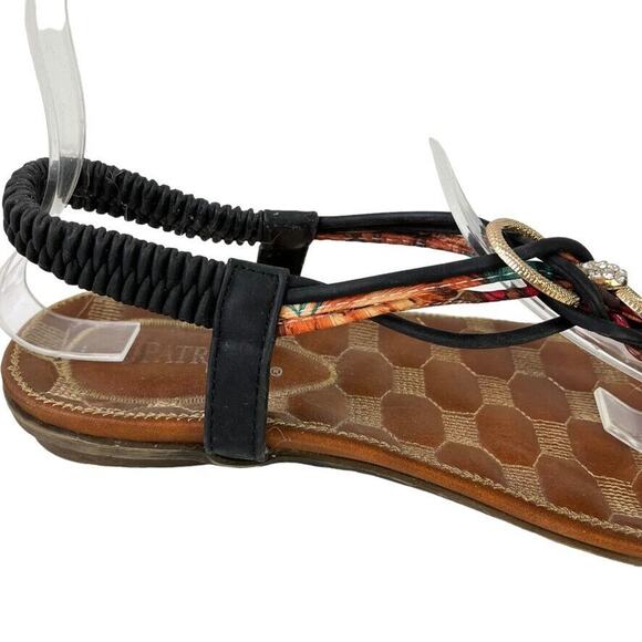 Patrizia Spring Step Gadelina Black Thong Slingback Sandals Flats Shoes 39 8.5 - Picture 3 of 16